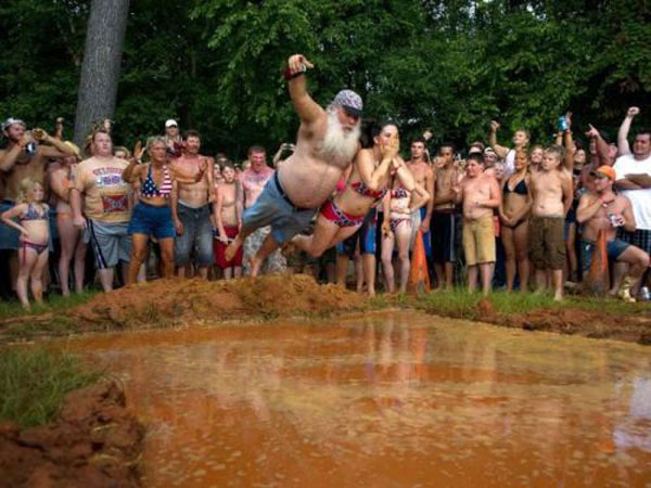 Swan Dive at the Redneck Olympics