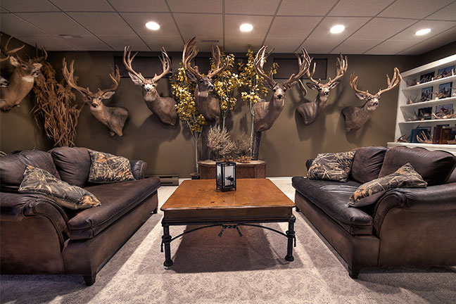 Outfitting Your Trophy Room Petersen, Hunting Living Room Ideas