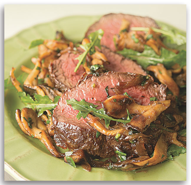 Venison Backstrap with Caramelized Onions and Mushrooms Recipe