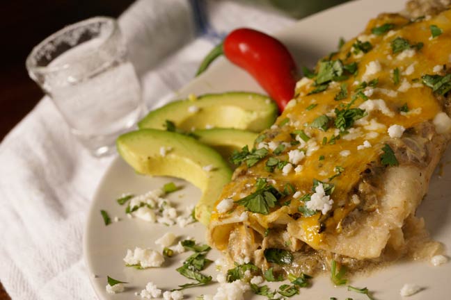 Pheasant Green Chile Enchiladas Recipe